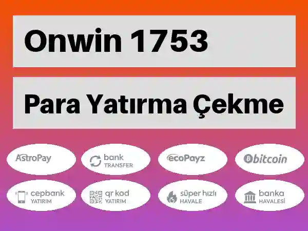 Onwin Mobil Para yatırma ve çekme 1753